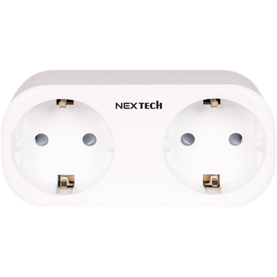 Oferte la Priza inteligenta TECH® Smart, Wireless, Control Vocal, 16A, Monitorizare Consum Energie, 2 Porturi, 3680W, Compatibil Alexa si Google Assistant, iOS/Android, SmartLife Tuya, 220V-240V, Alb