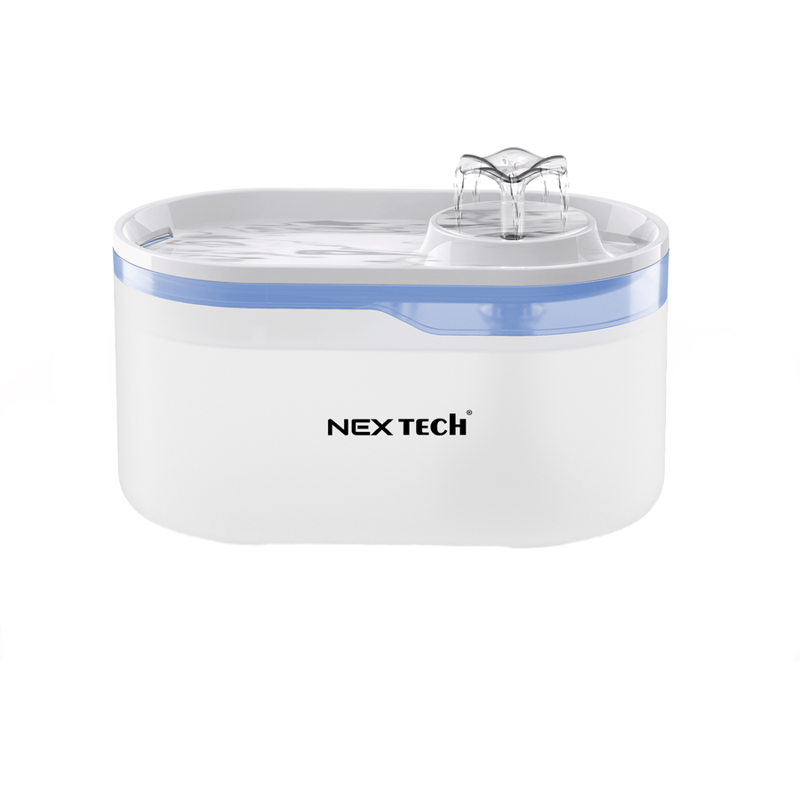 Oferte la Dispenser apa automat NEX TECH® Tip Fantana pentru caini si pisici, 2 moduri utilizare, ultra silentios, sistem recirculare, filtru carbon activ, 2.8 L, Alb