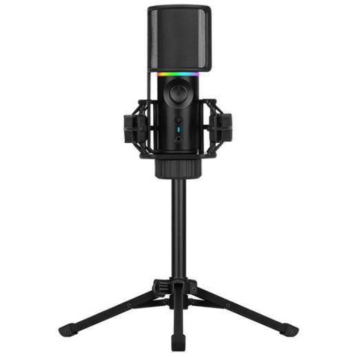 Oferte la Microfon MIC Streaming RGB Trepied  Negru