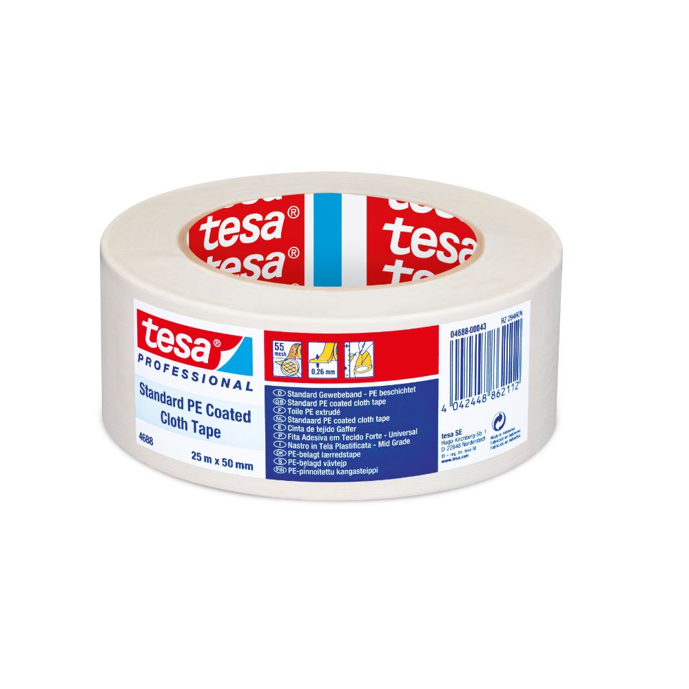 Oferte la Banda adeziva reparatii Tesa Duct Tape, alb, 5 cm x 25 m