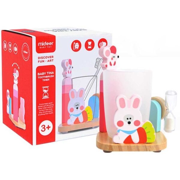 Oferte la Suport pentru Periuta Dinti cu Clepsidra 3min Baby 3ani+ Roz