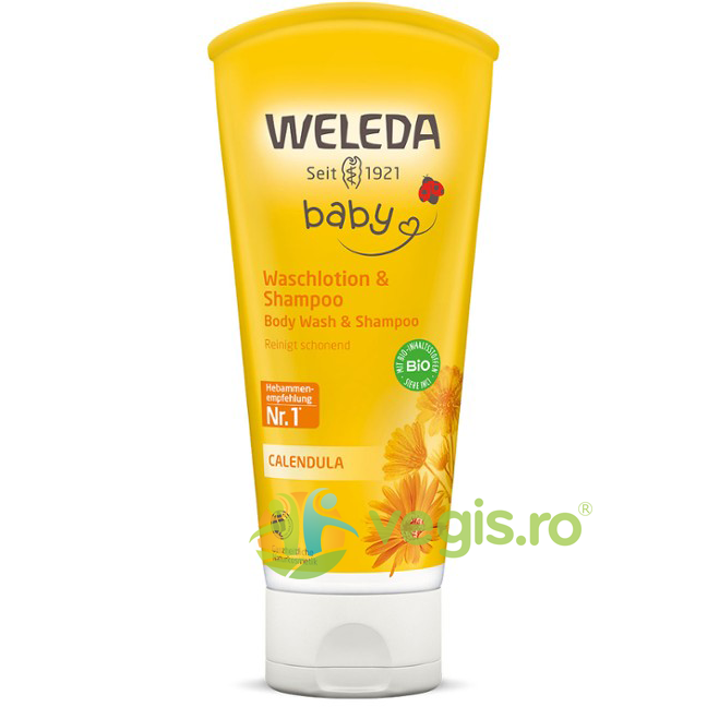 Oferte la Gel de Dus si Sampon Delicat pentru Bebelusi cu Galbenele 200ml