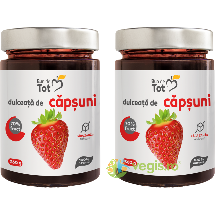 Oferte la Pachet Dulceata de Capsuni fara Zahar 360g + 360g
