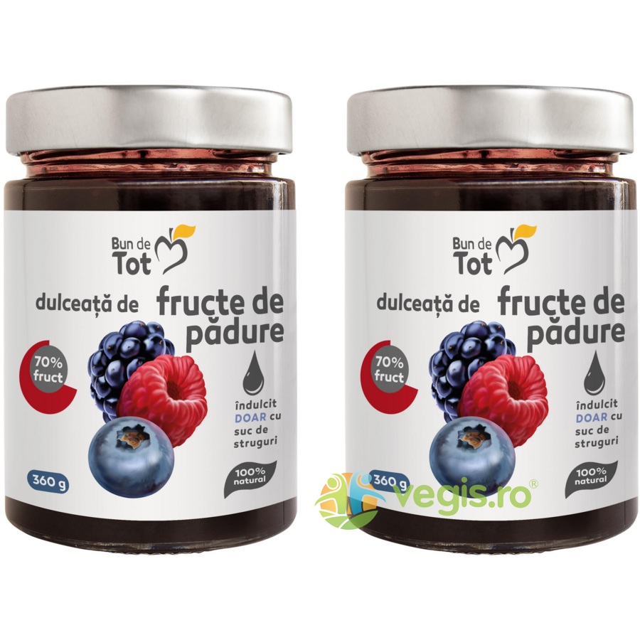 Oferte la Pachet Dulceata din Fructe de Padure fara Zahar 360g+360g