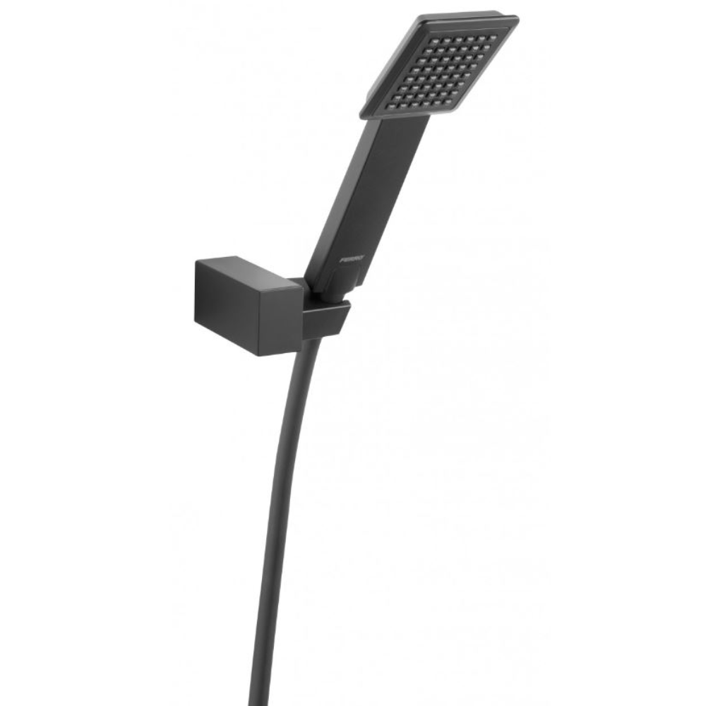 Oferte la Set dus Ferro Sinus Black U170BL-B, suport reglabil, para 1 functie, negru, lungime furtun 1.5 m