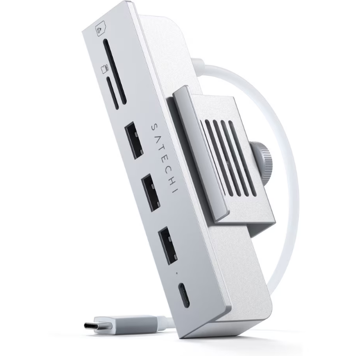 Oferte la Hub Clema USB-C iMac  24inch  1x USB-C 3x USB-A 3.0 5Gbps Micro/SD Argintiu