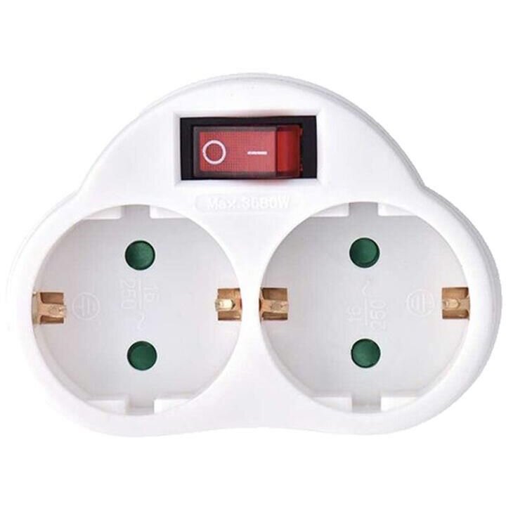 Oferte la Stecher Schuko Dublu Contact Protectie Intrerupator Schuko  MT-2WS Alb