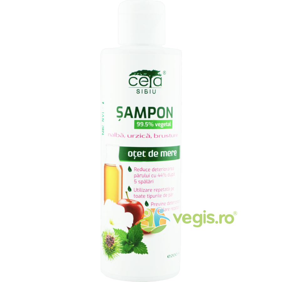 Oferte la Sampon 99.5% Vegetal cu Nalba, Urzica, Brusture si Otet de Mere 200ml