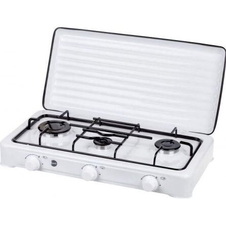 Oferte la Aragaz Camping  SMILE-KN-03/1K 3 Ochiuri 4,9 kW 358 g / h  G30-37Emailat Alb
