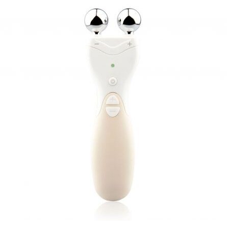 Oferte la Aparat Tratament Facial Intinerirea Pielii 60sec 3 Programe Lifting Tehnologie EMS Anti-rid Masaj Facial Baterie 9V Alb/Crem