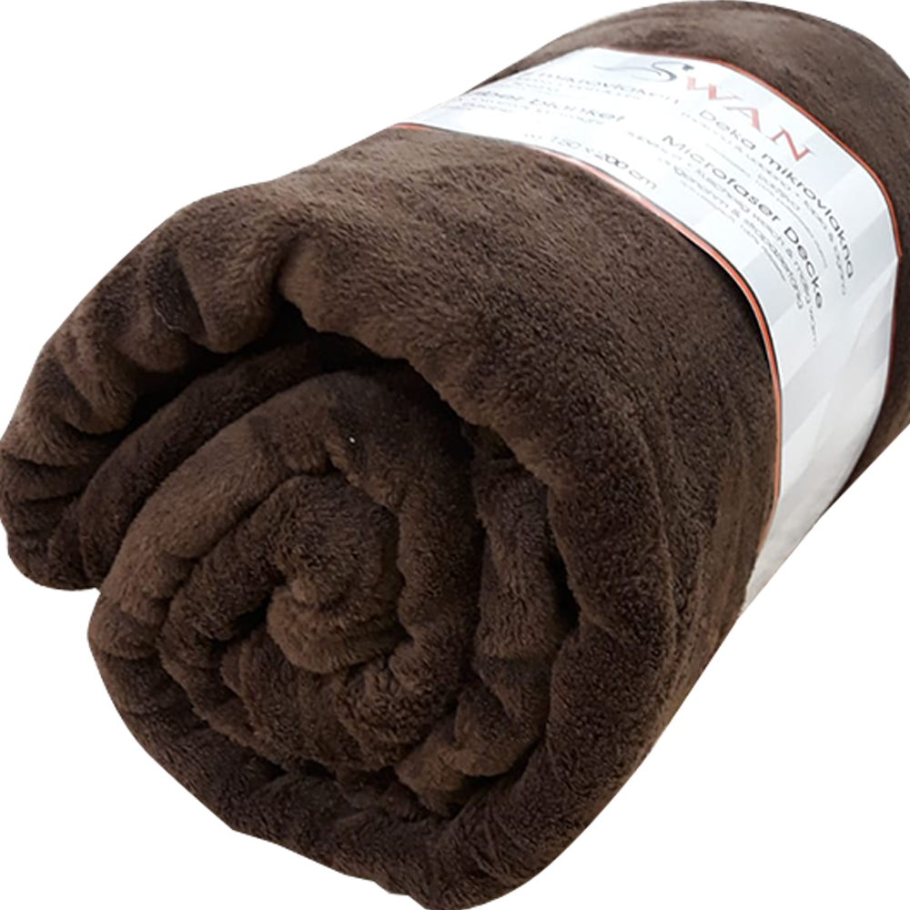 Oferte la Patura pufoasa Coral Fleece, poliester, maro, 150 x 200 cm