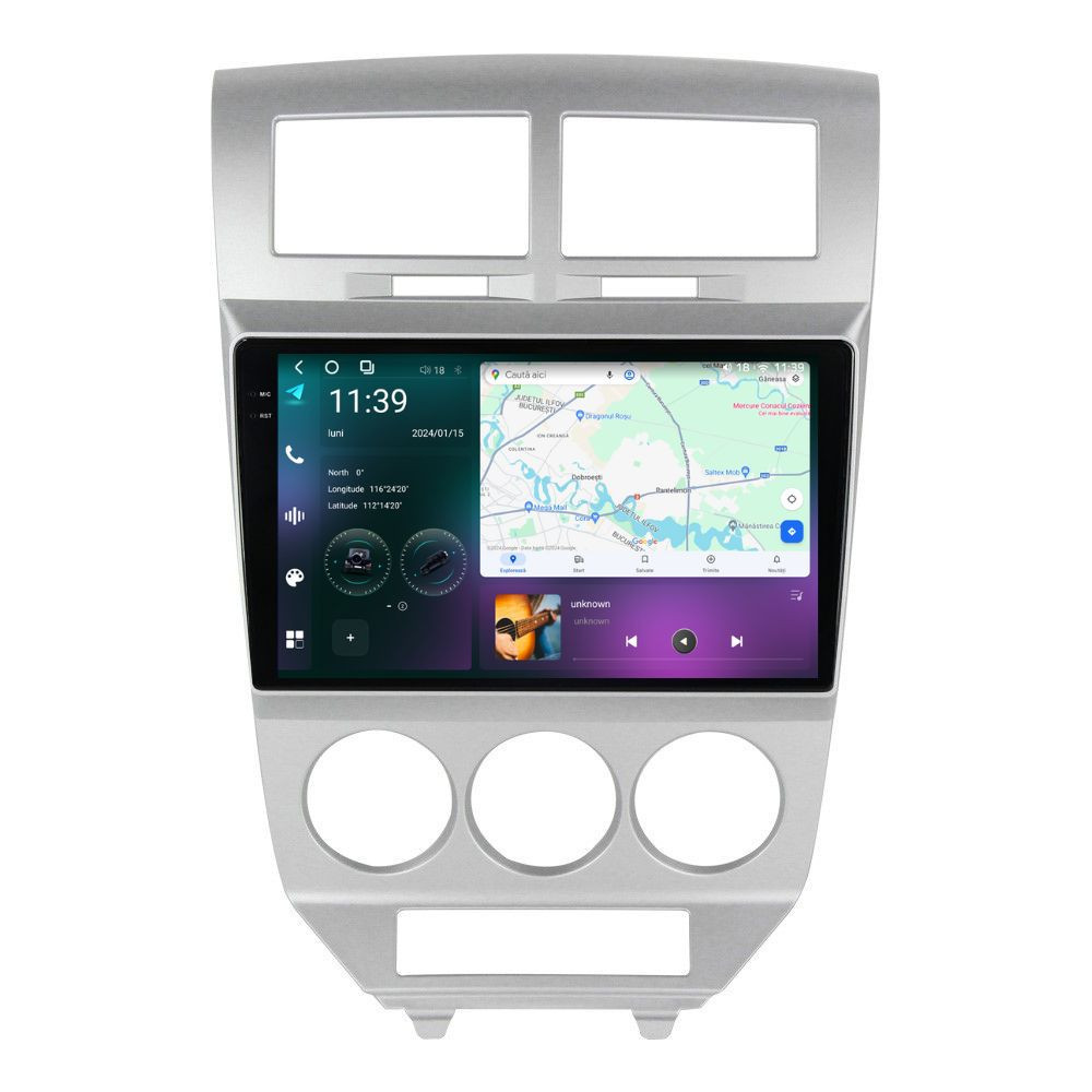 Oferte la Navigatie dedicata cu Android Dodge Caliber 2006 - 2010, 12GB RAM, Radio GPS Dual Zone, Display 2K QLED 10.36" Touchscreen, Internet Wi-Fi si slot SIM 4G, Bluetooth, MirrorLink, USB