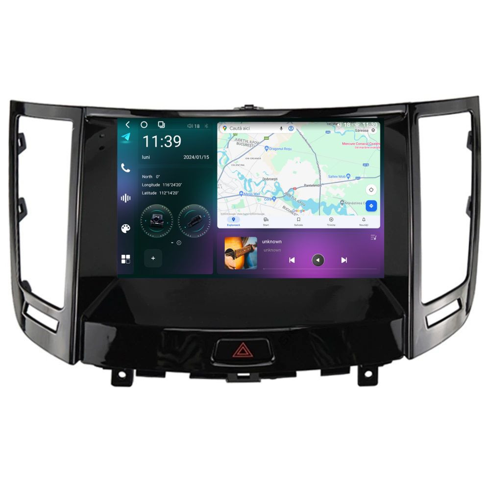 Oferte la Navigatie dedicata cu Android Infiniti FX35 2008 - 2012, 12GB RAM, Radio GPS Dual Zone, Display 2K QLED 9.5" Touchscreen, Internet Wi-Fi si slot SIM 4G, Bluetooth, MirrorLink, USB