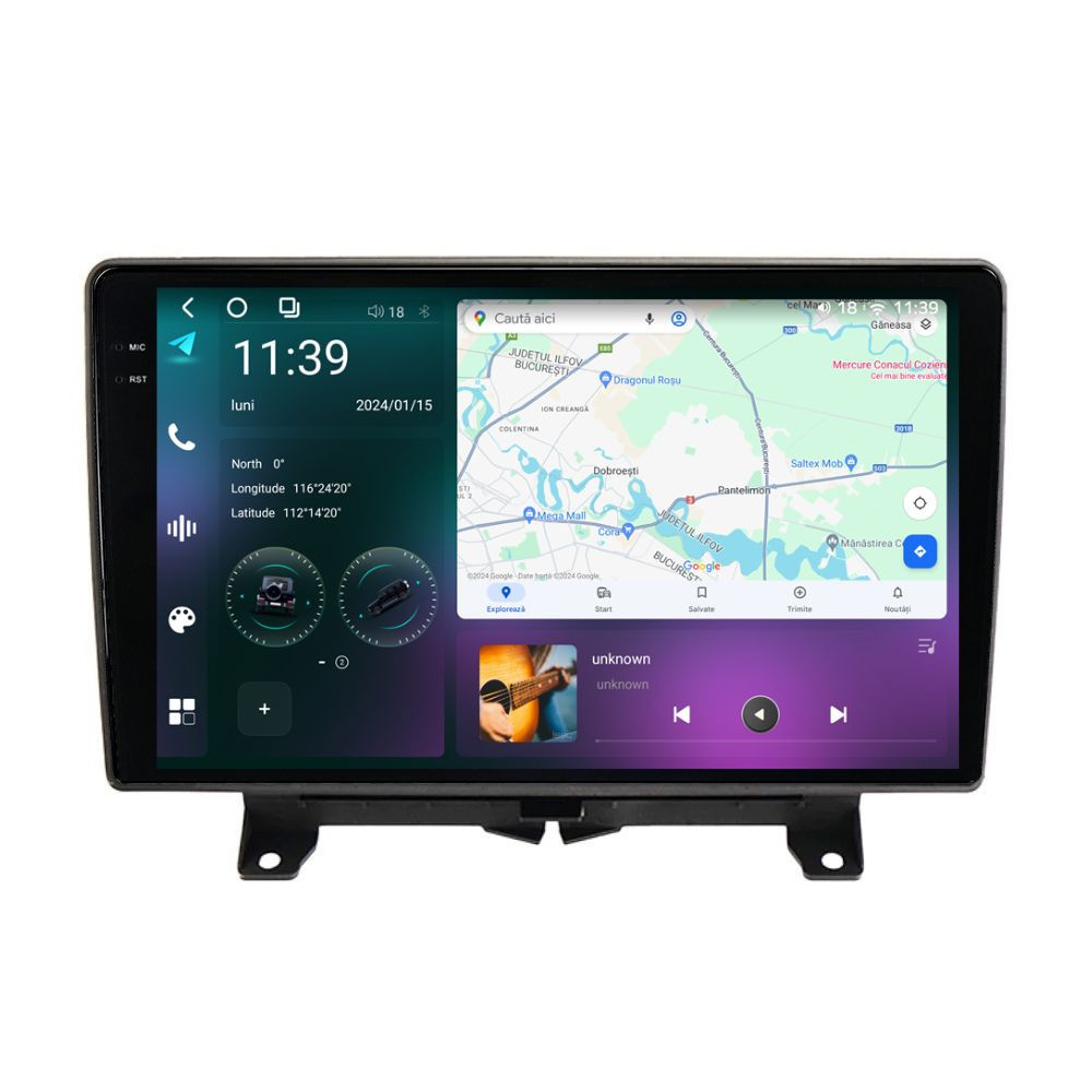 Oferte la Navigatie dedicata cu Android Land Rover Range Rover Sport I 2005 - 2009, 12GB RAM, Radio GPS Dual Zone, Display 2K QLED 9.5" Touchscreen, Internet Wi-Fi si slot SIM 4G, Bluetooth, MirrorLink, USB