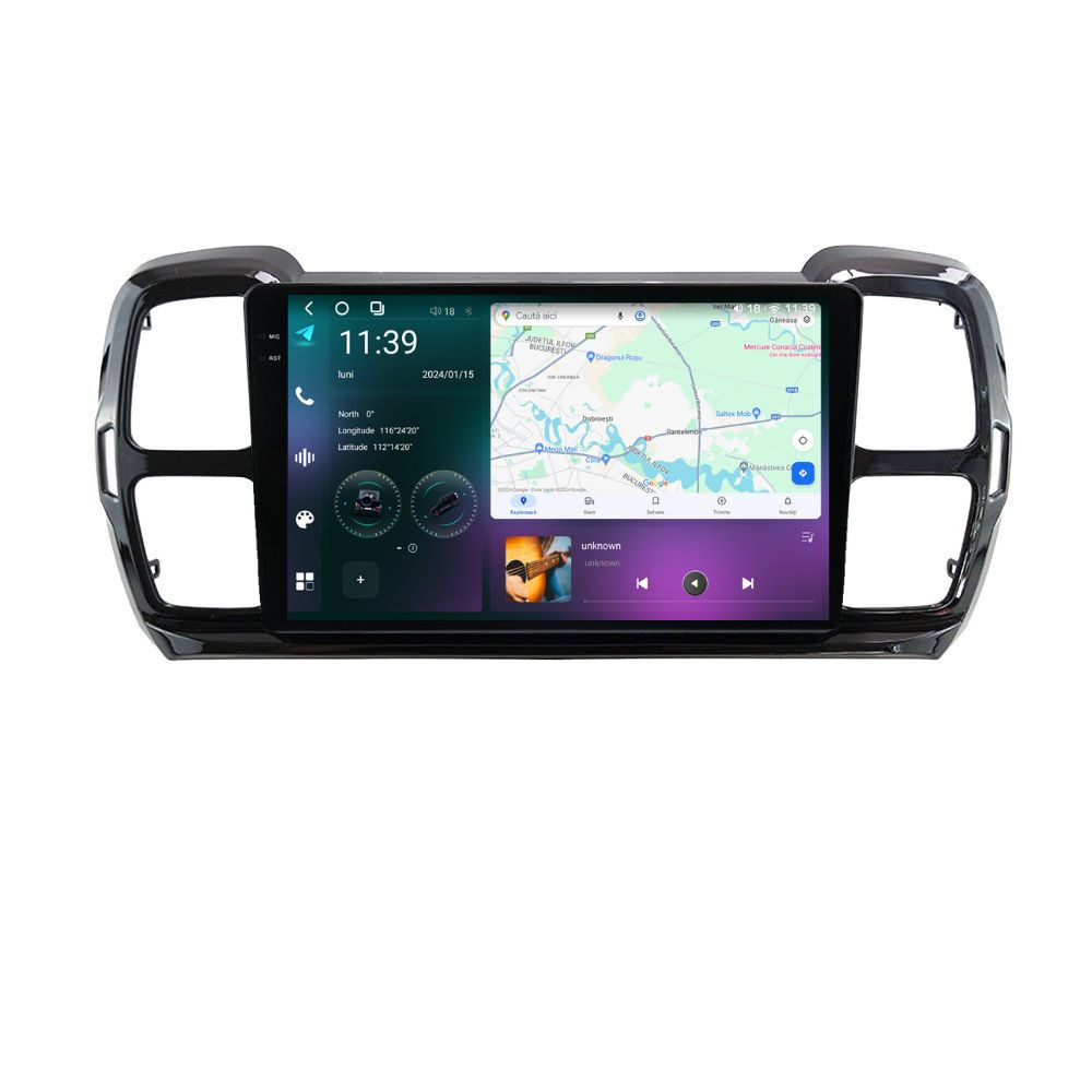 Oferte la Navigatie dedicata cu Android Citroen C5 Aircross dupa 2018, 12GB RAM, Radio GPS Dual Zone, Display 2K QLED 9.5" Touchscreen, Internet Wi-Fi si slot SIM 4G, Bluetooth, MirrorLink, USB