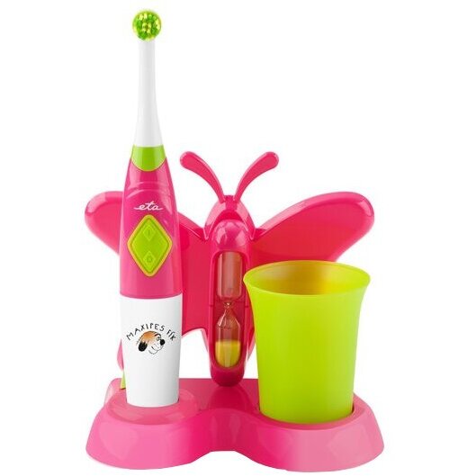 Oferte la Periuta de Dinti Electrica Pentru Copii + Pahar 2 Capete Roz