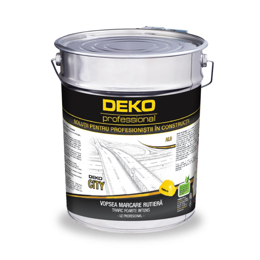 Oferte la Vopsea marcare rutiera Deko Professional City, alb, exterior, 25 kg