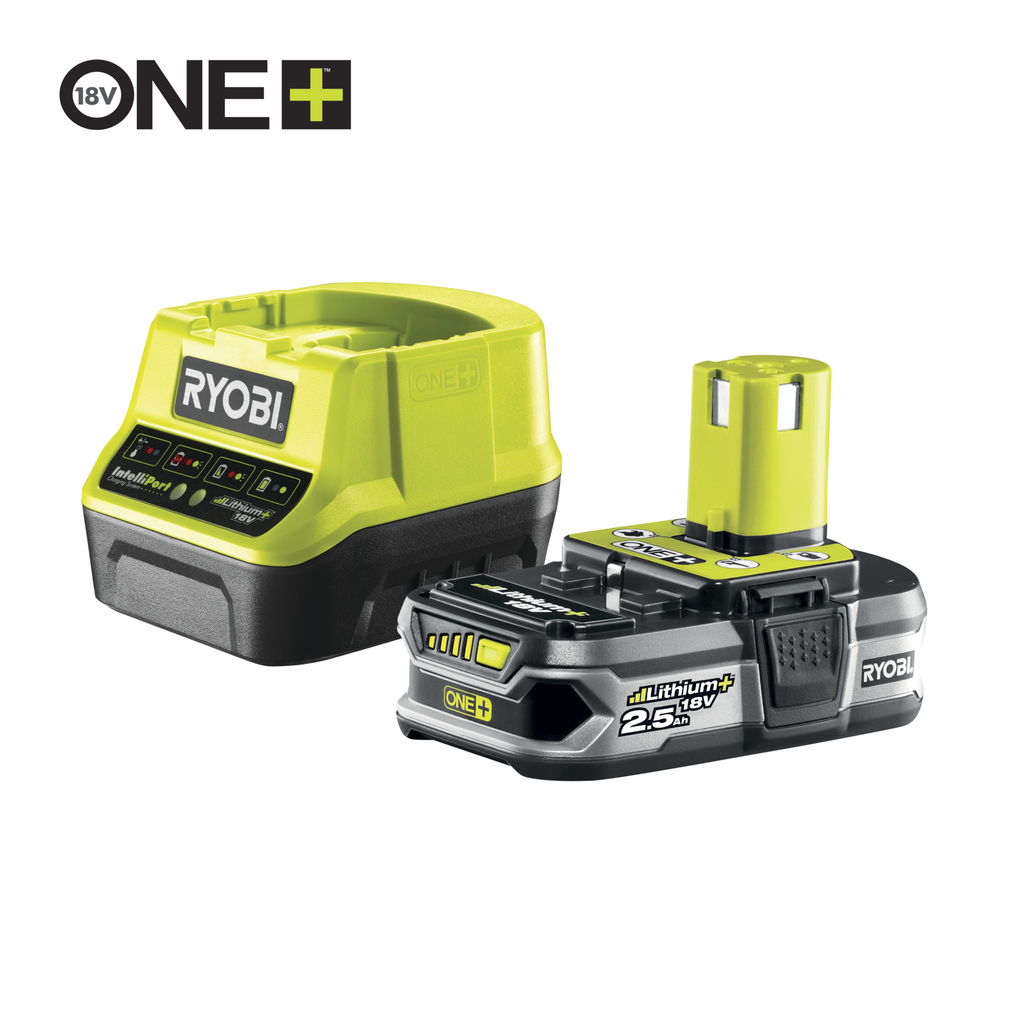 Oferte la Set acumulator si incarcator Ryobi RC18120‐125, 18 V, 1 x 2.5 Ah