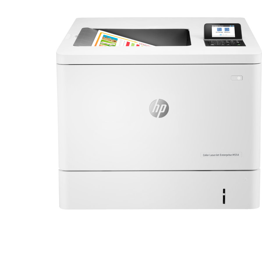 Oferte la Imprimanta laser color LaserJet Enterprise M554dn USB Retea A4 Alb