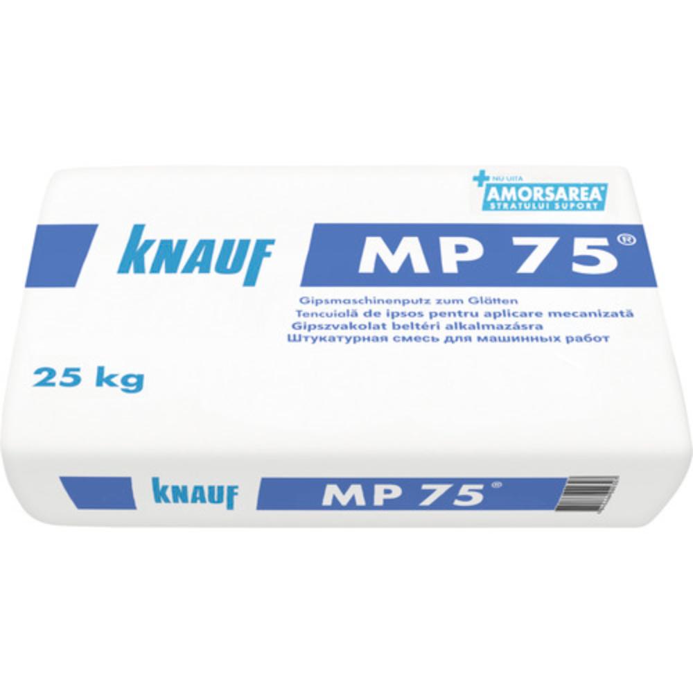 Oferte la Tencuiala Knauf MP75, pe baza de ipsos, aplicare mecanizata, interior, 25 kg