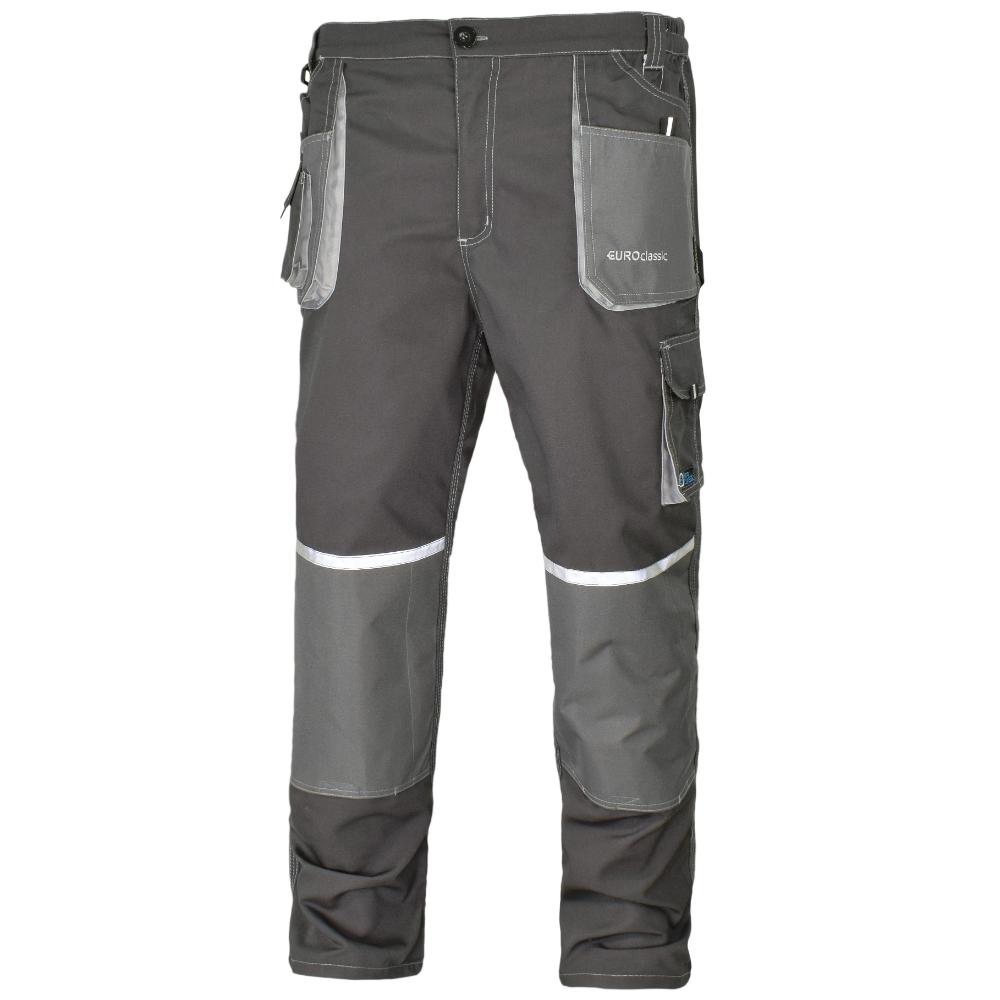 Oferte la Pantaloni de lucru in talie EuroClassic, tercot, barbatesti, cu elemente reflectorizante, toate sezoanele, culoare gri, marimea 46