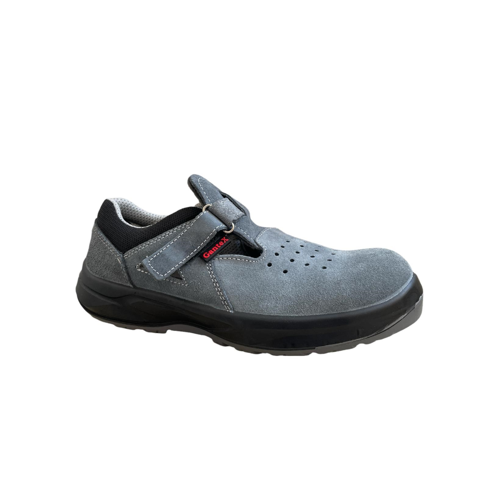 Oferte la Pantofi de protectie 5200, piele intoarsa, bombeu metalic, fara lamela metalica, inchidere cu scai, unisex, culoare gri, marimea 42