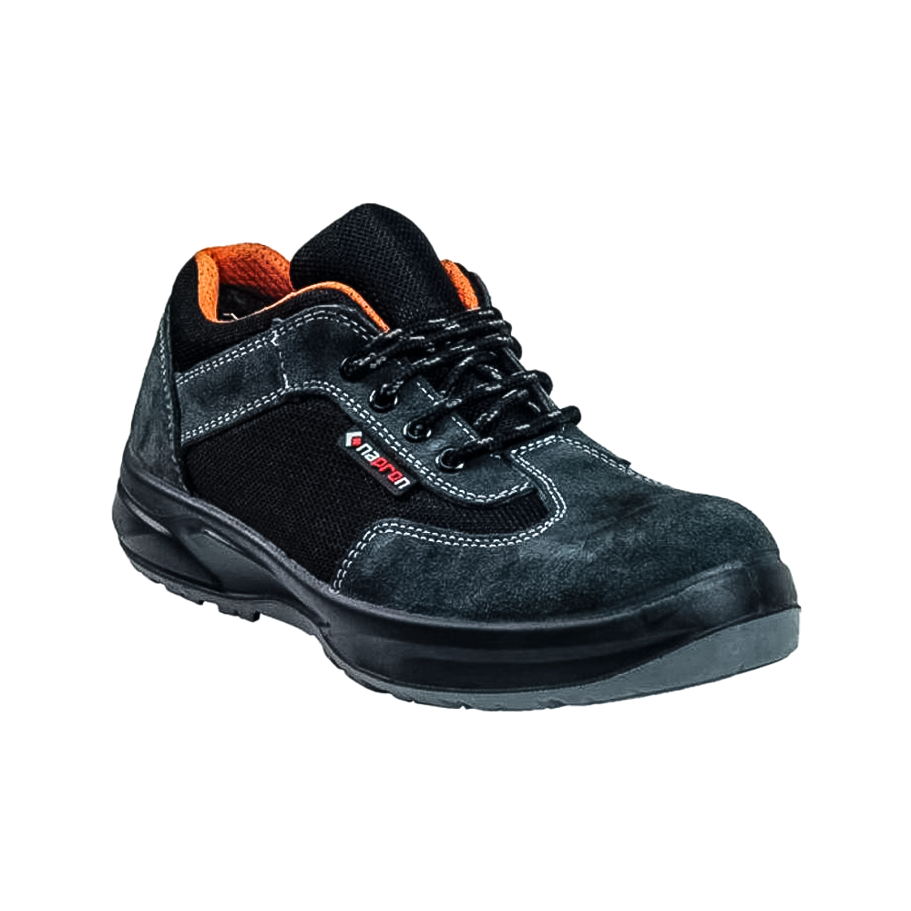 Oferte la Pantofi de protectie cu bombeu metalic Napron, piele intoarsa si poliester, talpa antiderapanta, antistatica, toate sezoanele, gri, marimea 39