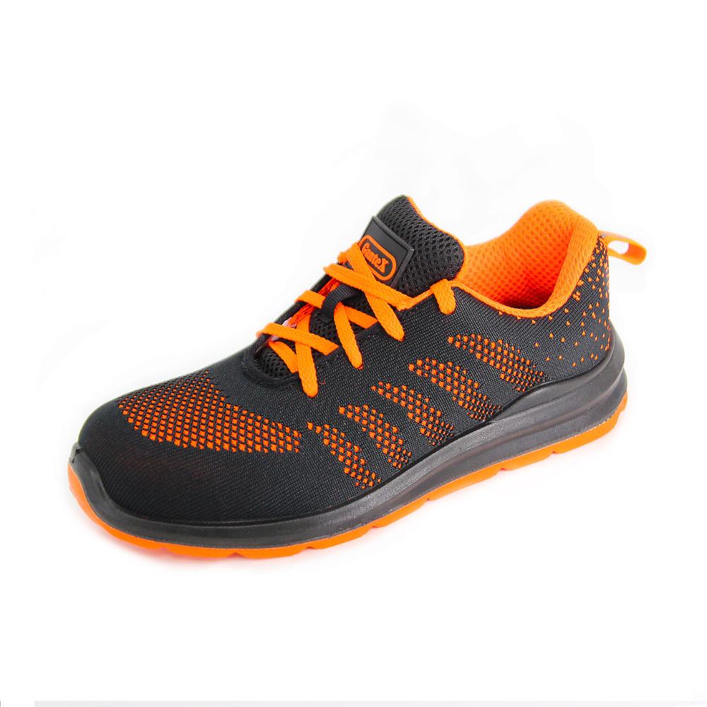 Oferte la Pantofi de protectie cu bombeu metalic Gantex Petra S1, textil, talpa antiderapanta, antistatica, unisex, primavara-vara, negru si portocaliu, marimea 39