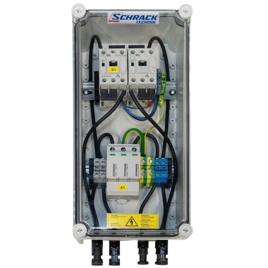 Oferte la Cofret cu descarcator pentru instalatii fotovoltaice ( pentru 1 invertor ) PV-CombiBox C Prot.+Fire 1Mpp Tracker1000Vdc Schrack PVPF1501--