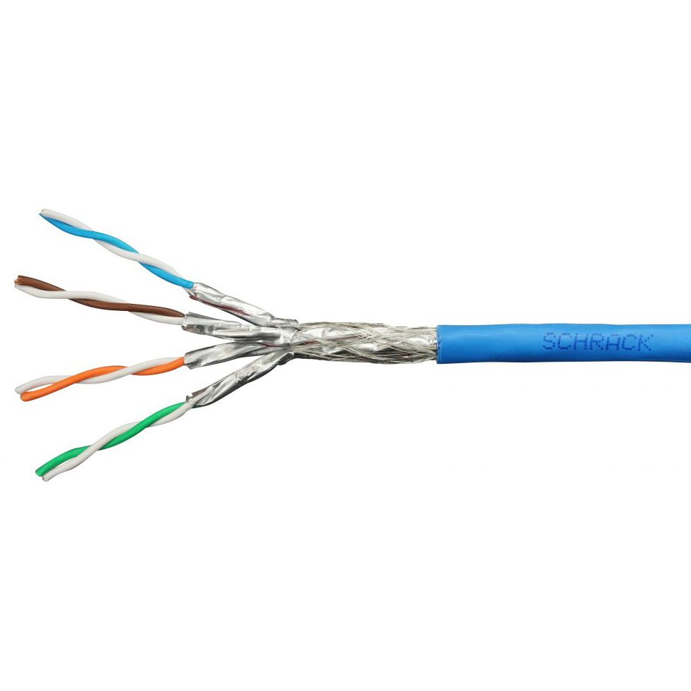 Oferte la Rola 305 ml cablu F/UTP Cat.5e, 4x2xAWG24/1, LS0H, Eca, albastru Schrack HSEKF424H1