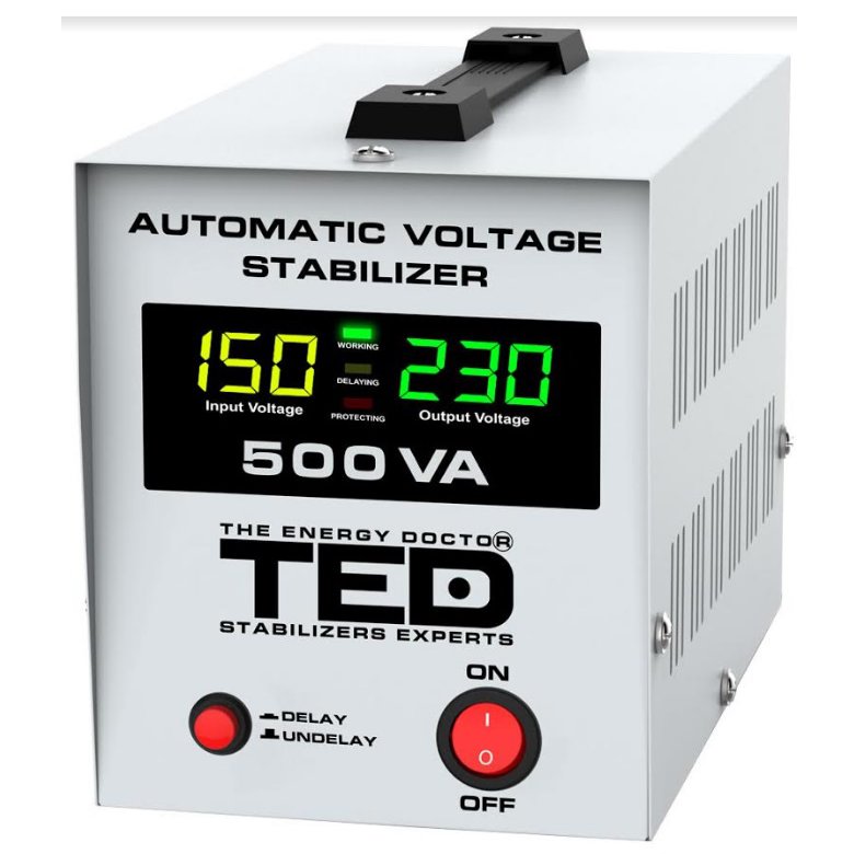 Oferte la Stabilizator de retea TED500NEW, maxim 500VA/300W, AVR, LCD, 1 iesire schuko TED000194