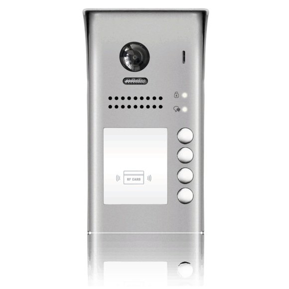 Oferte la Panou video color de apel exterior DT607-ID-S4, conexiune pe 2 fire, camera WIDE ANGLE 170 , pentru 4 abonati, control acces