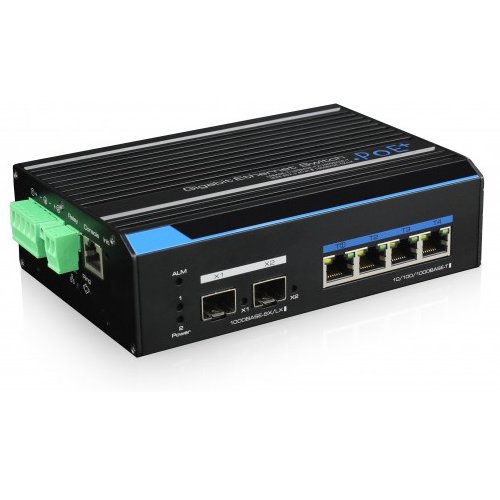 Oferte la Switch industrial POE++ cu management UTP7304GE-POE, FAST RING (SFP), 4 porturi ethernet gigabit + 2 porturi SFP gigabit