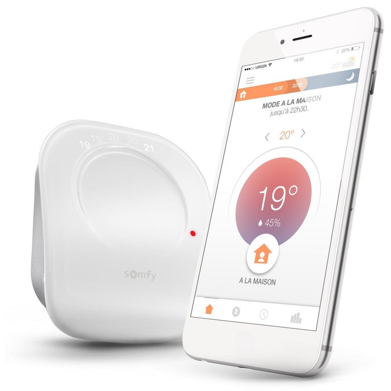 Oferte la Termostat inteligent Somfy Conectat - comunicare prin cablu