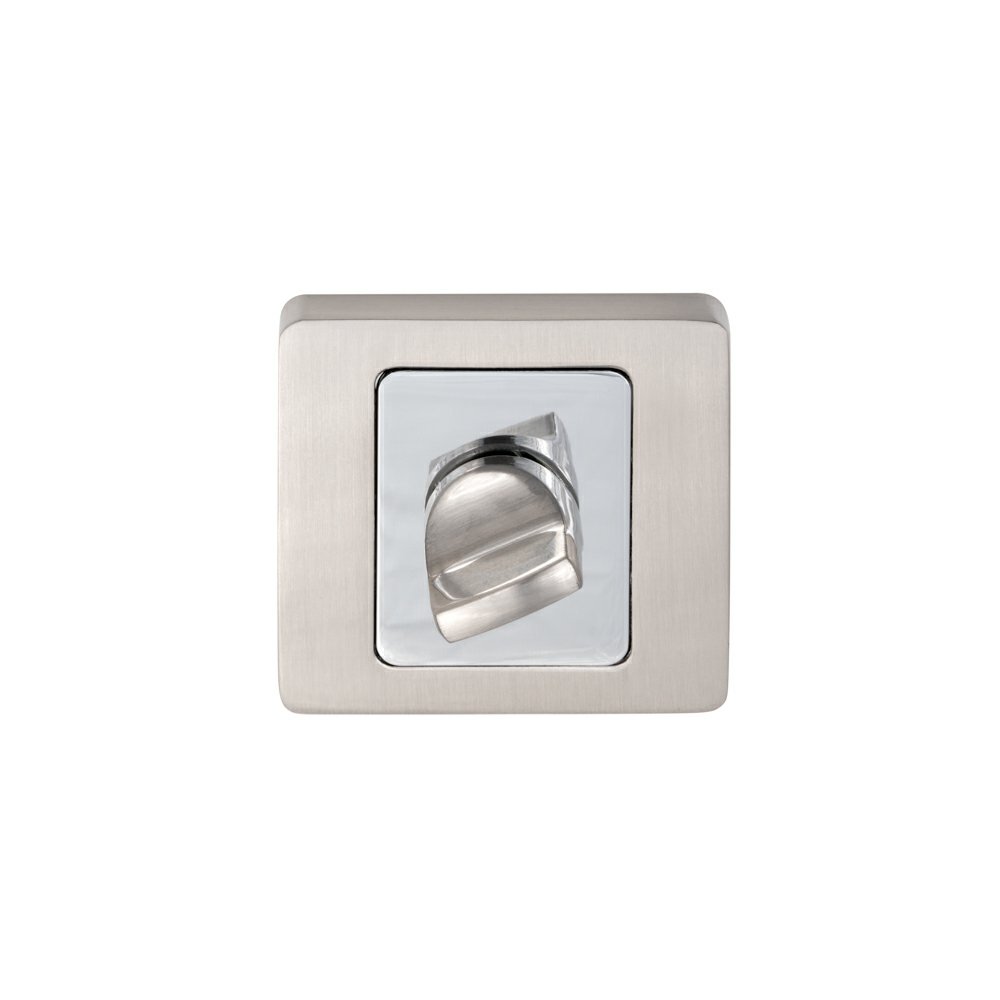 Oferte la Set rozeta patrata usi lemn interior Gato, 54 mm, zamac, finisaj nichel cromat