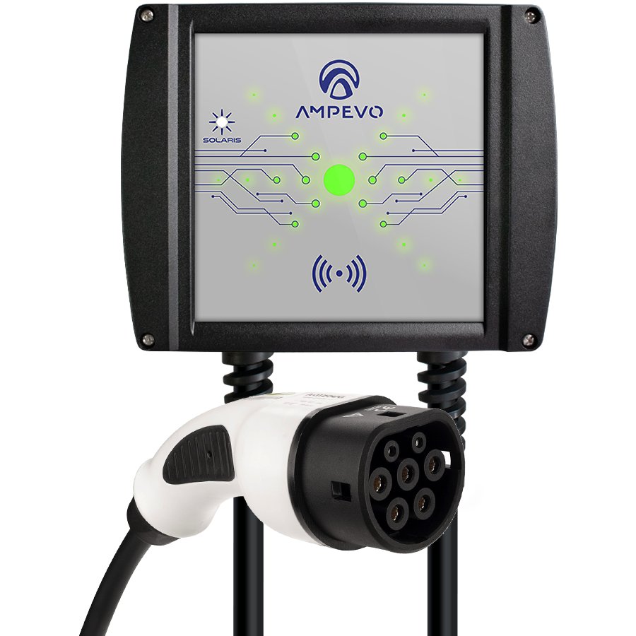 Oferte la Statie incarcare masini electrice destinata integrarii in sisteme solare fotovoltaice 7.4KW monofazata Ampevo Solaris AMP107T2GC-SOL