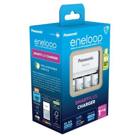 Oferte la Kit incarcator si 4 acumulatori AA (R6) 2000mA Eneloop K-KJ55MCD40E