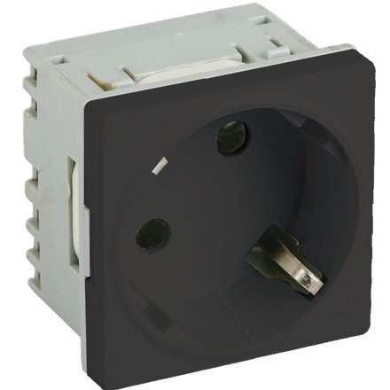 Oferte la Priza modulara schuko cu impamantare, negru - DLX DLX-245-43