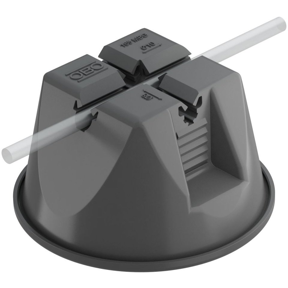 Oferte la Suport conductor Rd 8-10 mm 165 MBG... pentru acoperisuri tip terasa, negru, cu beton Obo 5218700