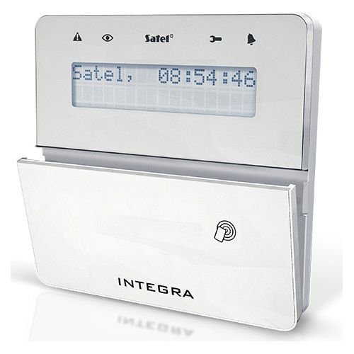 Oferte la Tastatura alarma Satel INT-KLFR-W, LCD, Compatibila INTEGRA, Alb