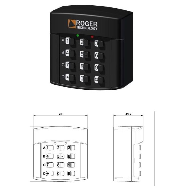 Oferte la Selector digital cu 4 canale Roger H85/TDR/E IP54, cod fix, rolling code
