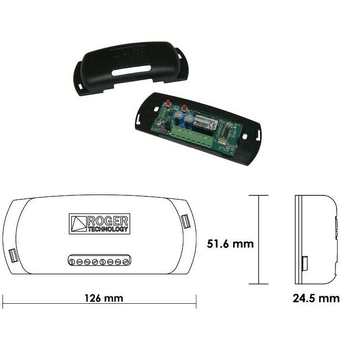 Oferte la Receptor radio universal Roger R93/RX12A/U cu 2 canale, maxim 500 telecomenzi
