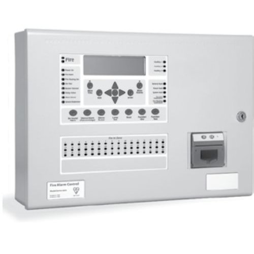 Oferte la Centrala de incendiu cu 4 bucle Kentec ENSH63484 03 cu 48 LED-uri de zona, montaj aparent, cu cheie de activare
