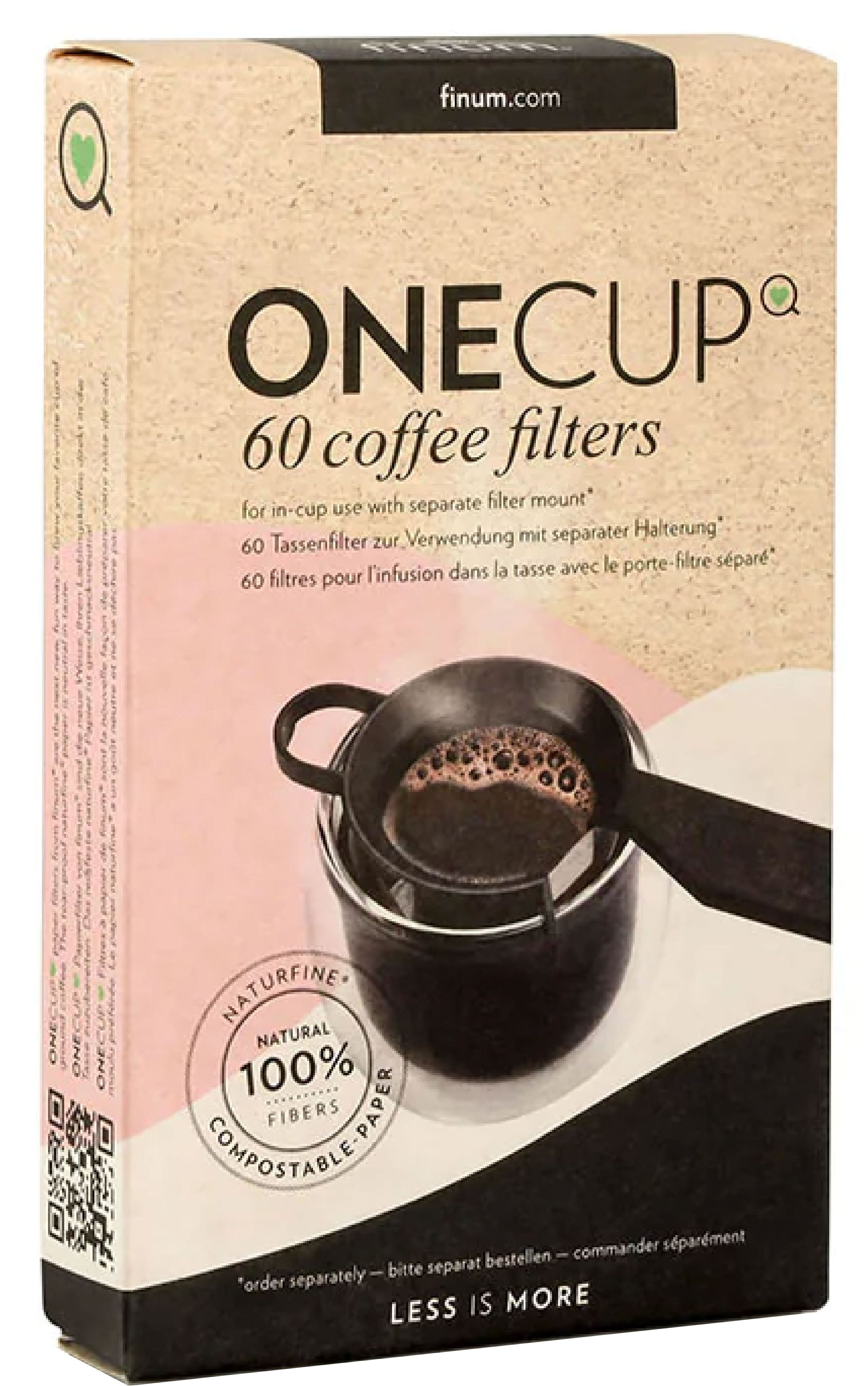 Oferte la Onecup, 60 de filtre natur fine pentru cafea, Finum
