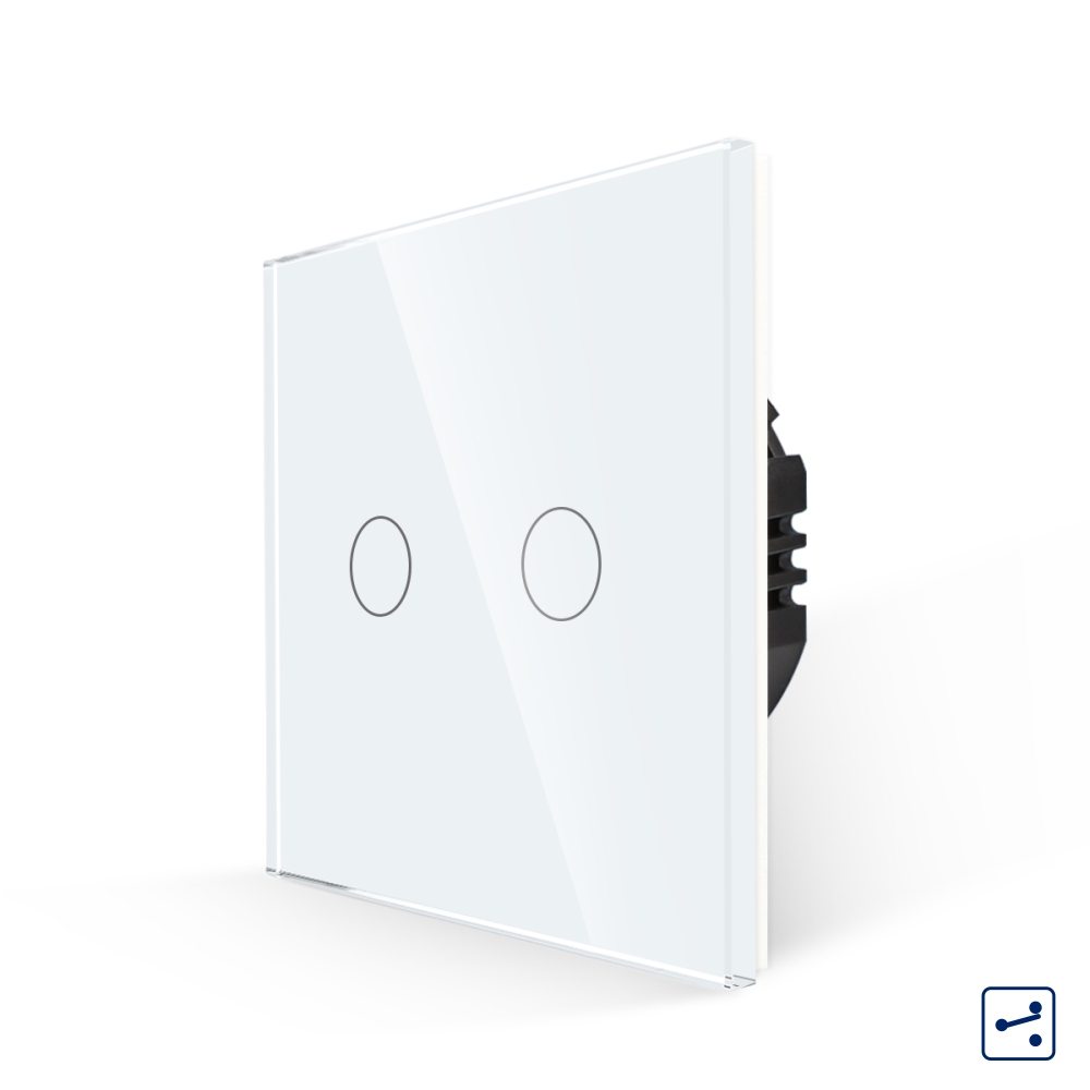 Oferte la Intrerupator Dublu Cap Scara/Cruce cu Touch din Sticla LUXION, Serie A