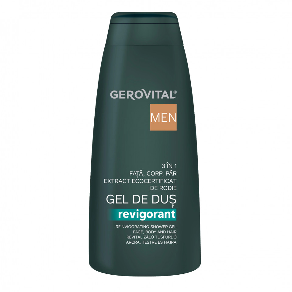 Oferte la Gel de dus revigorant Gerovital H3 Men (Concentratie: Gel de dus, Gramaj: 400 ml)
