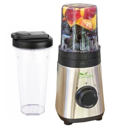 Oferte la Blender DelCaffe Yoga Refresh 2 Recipiente Capac 0.6l  0.3l 300W  2 Trepte  Viteza Inox
