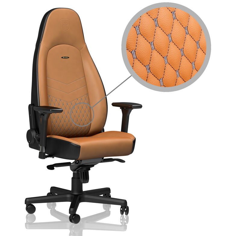 Oferte la Scaun Gaming ICON Piele Originala Portocaliu