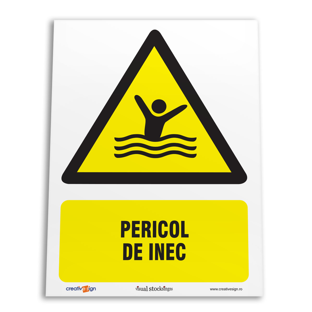 Oferte la Semn atentionare pericol de inec, plastic, 20 x 15 cm