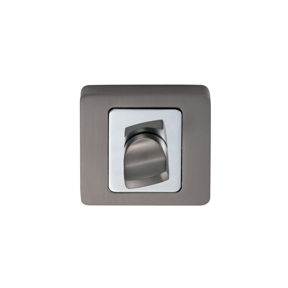 Oferte la Set rozeta patrata usi lemn interior Gato, 54 mm, zamac, finisaj crom - antracit